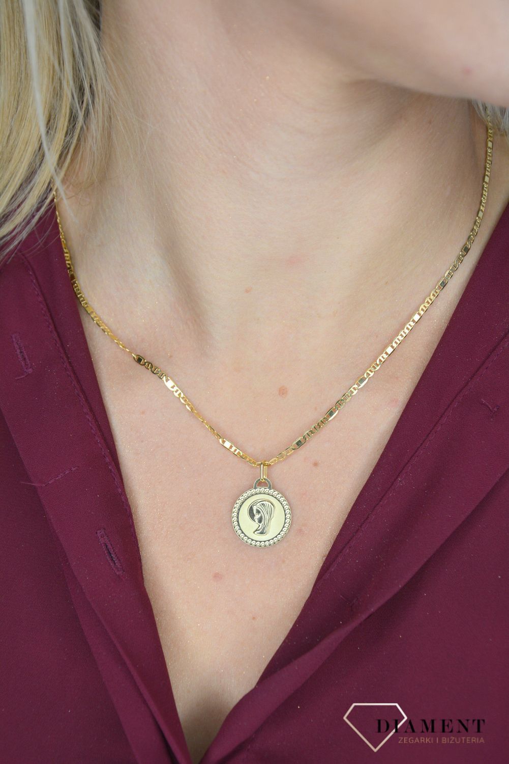 Złoty łańcuszek 585 figaro gucci 2 mm DIA-LAN-1194-585 2mm ✅ Złoty łańcuszek o delikatnym splocie figaro gucci o niewielkich oczkach ✅.jpg